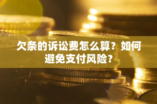 北京欠条的诉讼费怎么算？如何避免支付风险？