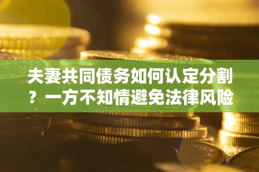 北京夫妻共同债务如何认定分割？一方不知情避免法律风险必看！